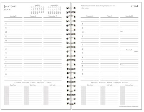 FranklinCovey - Compass Wochenplaner mit Spiralbindung (klassisch, Juli 2024 – Juni 2025)