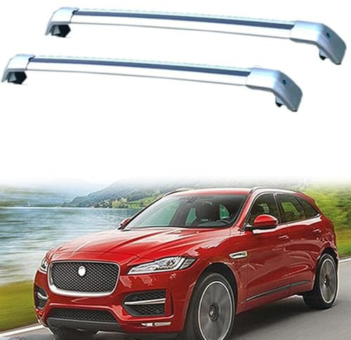 Dachträger-Querstangen Dachträger aus Aluminium für Jaguar F-PACE (X761) 2015-2019 2 Stücke,B