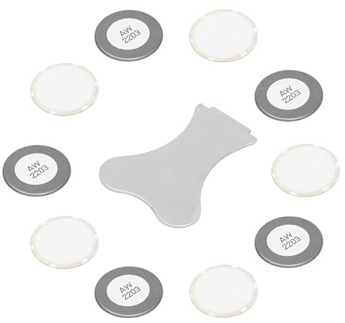 Yosoo Health Gear 10 Stück 20 Mm Ultraschall-Nebelmacher-Keramikscheibe für Luftbefeuchter-Teile, Ersatz-Teichneblerscheiben, Ultraschall-Nebelmacherscheibe mit Eisenplatte