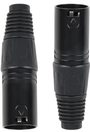 3.5mm XLR to Jack, 2 Pack 3-Pin TRS Mini-Female Jack Black Male Microphone Adapter Stereo Conversion Connectors Accessories for all kinds of Camcorders, Recorders, Mixers with Mini XLR Cable