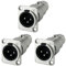 Neutrik XLR male-female Durchgangsadapter zur Panel-Montage (Packung mit 3)