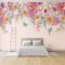 Papier Peint Panoramique Papillon fleur de pivoine Papier Peint Intissé Sans Raccord Poster Geant Mural 350 x 256 cm pour Salon Chambre d'enfants restaurant Décoration Murale