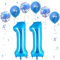 VUCDXOP Blau Luftballon 11, XXL Riesige Geburtstag Ballon 11, 40 - 111cm Ballon Zahl Deko Folienballon Zahlen 1, Geburtstagsdeko Jubiläum Party Deko, Fliegt mit Helium (Nummer 11)