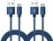 ROFICORD Cavo Micro USB, [2 pezzi] Caricatore Micro USB a treccia di nylon ad alta velocità da USB 2.0 A a Micro B Cavo di ricarica universale per HTC, S6, Kindle, Android e altro ancora (Blu, 0,6M)