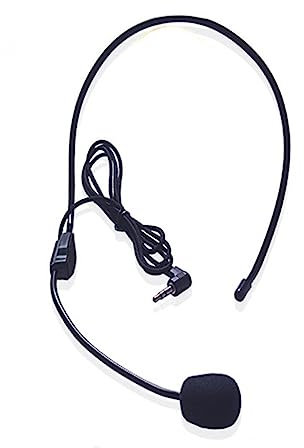 OSALADI Small Volume Lightweight Headset Microphone Amplifier 3.5mm Jack for Teaching Performances