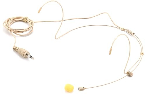 Headset-Mikrofon, 3,5 mm Gewinde, gerader Kopf, Doppelohrbügel, Kopfbügel-Mikrofon für Bühnenauftritte