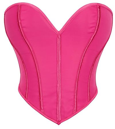 Korsett Damen Black Dress Moulin Rouge Kostüm Corset Top Schwarzes Rot Schwarz Kleid Unterbrust Corsage L