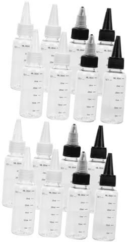 OKUMEYR 16 Piezas botella de aceite graduada botella aplicadora de punta de precisión botellas sensoriales vacías the gel bottle botella flexible botellas de plástico recargables