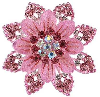 Broche Couleur Argent Strass Broches Broches émail Fleur Broches pour Femmes décoration de Mariage