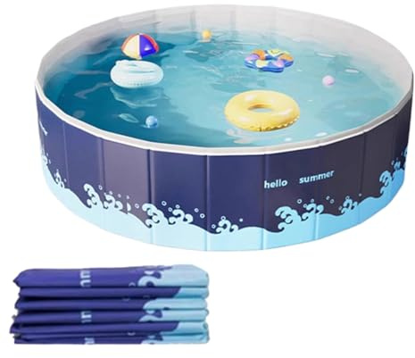 Pataugeoire pour - Baignoire d'extérieur Pliable - Grande Piscine Pliable pour Jardin, terrasse, Vacances