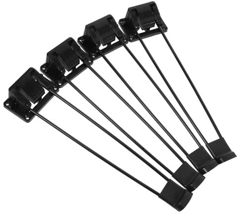 WOONEKY 4 Pièces Pied de Table Fer Noir Supports de Meubles Solides et de Table pour Camping et Projets Modernes pour Bureaux