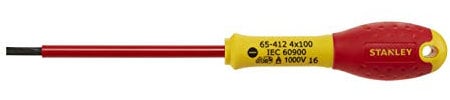 STANLEY 1-65-412 Cacciavite con Lama Isolata, 4 x 100 mm, Strumentisti