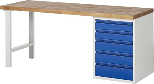 Rau A3-7513I1-20S Werkbank Serie Basic-7 (Aktion), Lichtgrau/Enzianblau