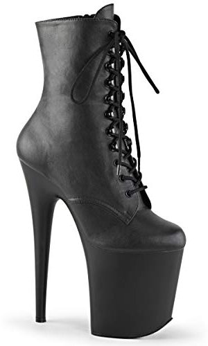 Pleaser FLAMINGO-1020 Blk Faux Leather/Blk Matte UK 6 (EU 39)