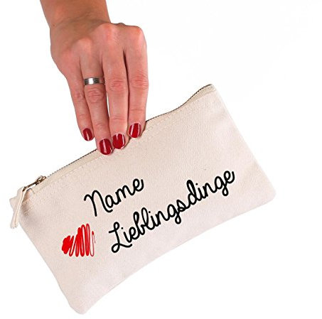 Herz & Heim® Kosmetiktasche - Lieblingsdinge - mit Gratis Aufdruck des Namens
