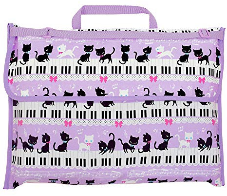 A convenient storage 2way disaster prevention hood cover: black cat waltz dancing on the [low-grade upper grades for back plate 36cm in width type] Standard Piano (Pink) made in Japan N4711600 (japan import)