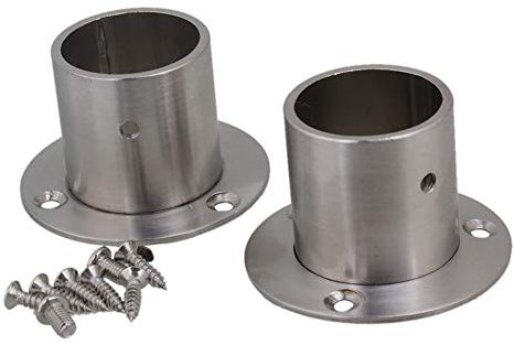 BQLZR Edelstahl-Rohr Flansch Sockel Rod Halterung Halter für 32mm Durchmesser Rohr Hardware Packung mit 2