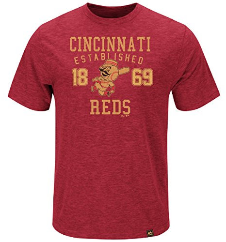 MLB T-Shirt Cincinnati Reds Cooperstown Heads or Tails Tee Baseball (S)