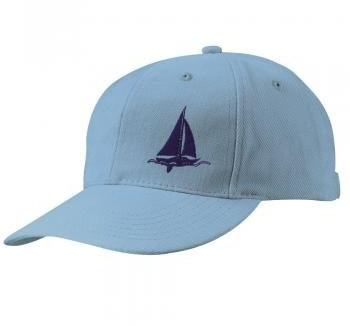 Baseballcap mit Einstickung Maritim - Segelschiff auf See - versch. Farben 68819 Farbe hellblau