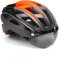 KINGLEAD Casque de Vélo Hommes Femmes Adulte avec éclairage LED et Magnétiques Visière,Casque VTT Montagne Protection Aimantée Cyclisme Route Amovible et Réglable Certifié CE 57-62CM