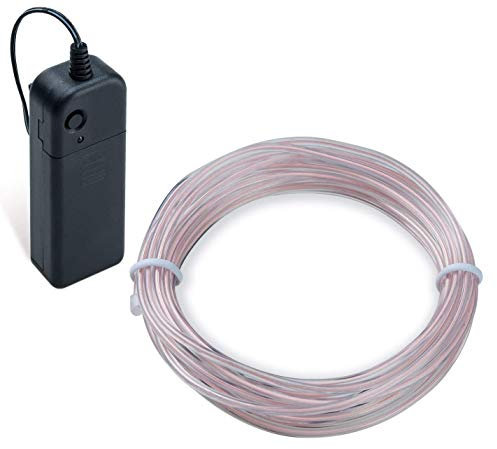 COVVY Wasserdicht Flexibel 3M 9 FT Neon Beleuchtung Lichtschlauch Leuchtschnur EL Kabel Wire mit 3 Modis für Disco Party Kinder Halloween Kostüm Kleidung Weihnachtsfeiern (Iced Blau, 5M)