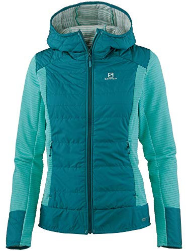 Salomon Damen Kapuzenpullover Right Nice HYBRID Hoodie, Damen, Right Nice Hybrid Hoodie W, Waterfall, X-Small