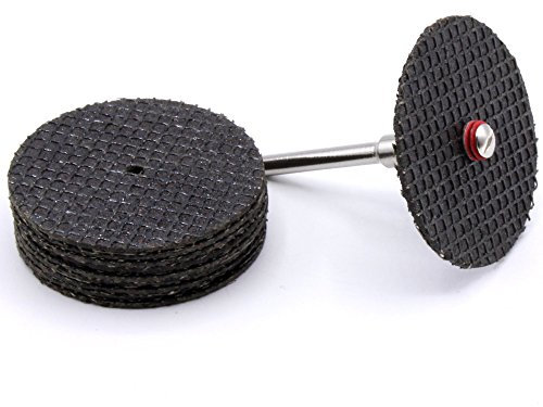 10x Trennscheiben mit 1x Spanndorn 32x1mm für Dremel, Proxxon Schleifer Zubehör Multifunktionswerkzeug 10 Stück