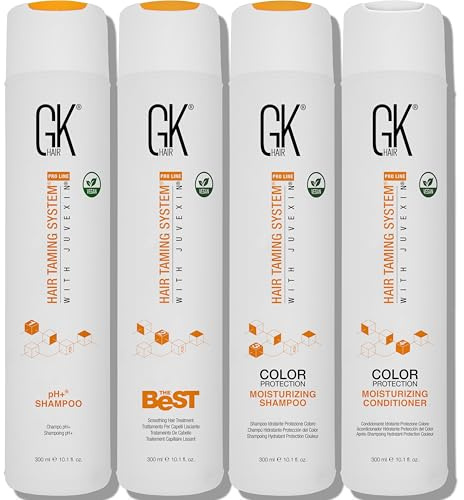 GK HAIR Global Keratin The Best Professional Hair Kit (300ml/10.1 Fl Oz) zum Glätten, Glätten von Keratin-Behandlung - Für seidiges, glattes Naturhaar - Neue Formel