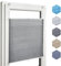 Home-Vision® Premium Plissee Faltrollo ohne Bohren mit Klemmfix, Kollektion „Melange” Leinenoptik Blickdicht Sonnenschutz Jalousie für Fenster & Tür (Grau, B80cm x H120cm) Modern Klemmträger