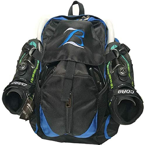 Pattini Professionali Scarpe Zaino Pattini in Linea/Pattino a Lama di Ghiaccio/Pattino in Linea Zaino per Viaggio Scuola Borsa (Blu)