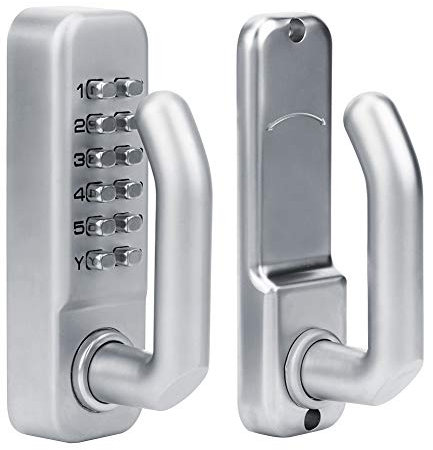 Mechanical Door Lock, Waterproof Combination Lock, Keyless Coded Lock Anti‑Theft Password Front Door Locks for Home Gates Offices Parking Lots Apartments Security