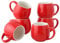 superyes Christmas Red Coffee Mugs Set of 6 for Latte Cappuccino Cup Ice Cream Hot Chocolate 12oz