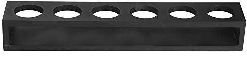 Support en verre en bois, carré avec porte-gobelets de trous Support en verre pour l'utilisation de mariage de bar de fête à la maison 9,5 oz(01-Le noir)