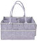 WUUDWALK Baby Windel Caddy Organizer mit Reißverschlusstasche,Tragbaren Filz Kinderzimmer Vorratsbehälter und Auto Organizer für Neugeborene und Baby-Essentials und Spielzeug,Grau