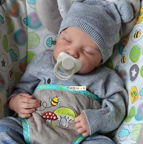 Lonian 19inches Reborn Dolls Soft Vinyl Silicone Body Baby Doll Eyes Closed Sleeping Newborn Doll Reborn Babies Looks Like a Real Baby Toys Gift for Children (Silicone Body)