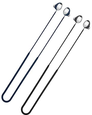 kwmobile 2X Halteband kompatibel mit Samsung Galaxy Buds2 Pro Headphones - Kopfhörer Halter Band Strap in Schwarz Dunkelblau