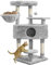 Yaheetech 117cm Cat Tree Tower for Indoor Cats, with Larger Top Plush Perch, Luxurious Condo, Sisal Scratching Post, Pet Standing Activity Centre for Kittens, Light Grey