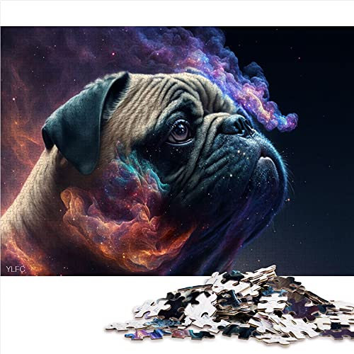 für Erwachsene 1000-teiliges Tier-Mops-Puzzle für Erwachsene Kartonpuzzles Lustige Puzzlespiele (Größe 26 x 38 cm)