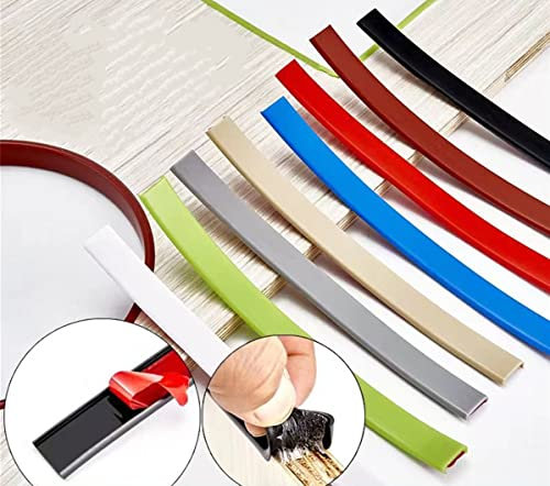 U-förmiges Kantenband, TPE selbstklebende Furnierkantenleiste, weicher Kantenschutz, Möbelkantenstreifen für Arbeitsplatte, Tisch, Schränke, Restaurierung (14mm*6m,Beige)