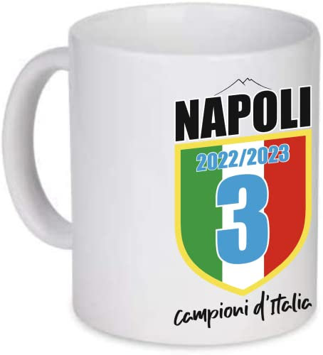 Zeus Party Bellissima Tazza del Napoli NAPOLI CAMPIONI D'ITALIA in ceramica