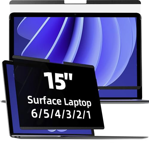 Magnetico Filtro Privacy Surface 15 Pollici Compatibile con Microsoft Surface Laptop 6/5/4/3/2/1, Rimovibile Protezione Schermo Surface Laptop, Pellicola Anti Guardo/Filtro Luce Blu Superficie 15