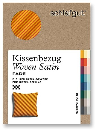 schlafgut Woven Fade Satin Kissenbezug 40x40 cm Purple Fade gestreift in Premium Hotelqualität, Kopfkissenbezug einzeln mit 100% weicher Baumwolle
