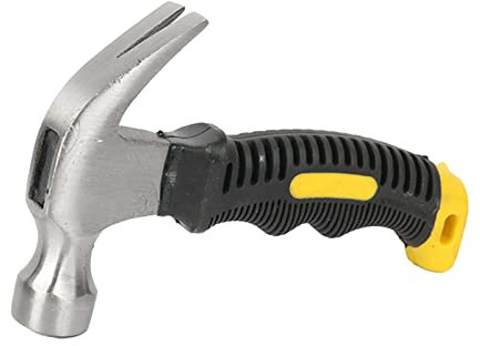 Portable Claw Hammer, 6.3 Inch Small Claw Hammer Stubby Claw Hammer with Shock Reduction Grip, Nail Hammer Tools for Home, DIY, Camping, Kids, Tent Stakes