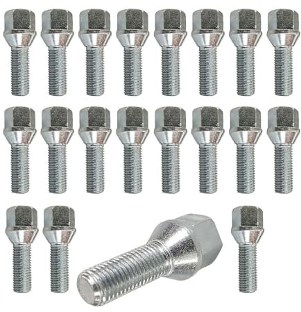 20 Radschrauben Radbolzen Kegelbund silber M14x1,5 32mm