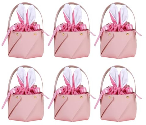 Aznever Hasen-Samt-Kordelzugbeutel, Hasenohr-Geschenkbeutel | 6 Stück/Set Hasenohr-Samt-Kordelzugbeutel,Osterhasen-Geschenktüten, Geschenkbeutel, Schmuckbeutel für Hochzeit, Par, Süßigkeiten