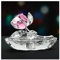 VTSHU Stone Crafts K9-Kristall-Rosenfiguren, Glasblume, Miniatur-Elegantes Auto-Parfüm-Sitzornament, Ctystal Carft Home Decor Home Sammlungen (Color : Pink)