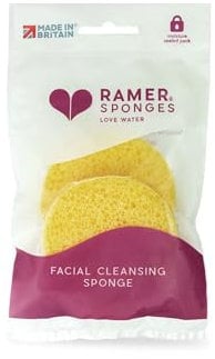Ramer Facial Cleansing Sponge for All Skin Types - Exfoliating Makeup Removal Pads (Pack of 2)