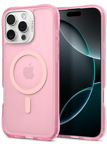 CYRILL by Spigen UltraSheer Mag Case Compatible with iPhone 16 Pro Max (2024) [Compatible with MagSafe] - Pink
