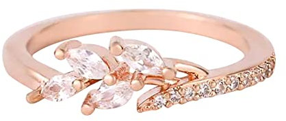 Junhasgood Schöne Schmuckringe Liebesringe Damen Fretting Bead Ringe Stil Öffnung Verstellbarer Schmuck Trauringe zum Valentinstag Ringe Teenager Mädchen Tumblr (Rose Gold, 7)
