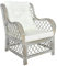 Homgoday Sofa mit Kissen, Rattan, Naturgrau und Leinen, 2-Sitzer-Sofa, modernes Wohnzimmer